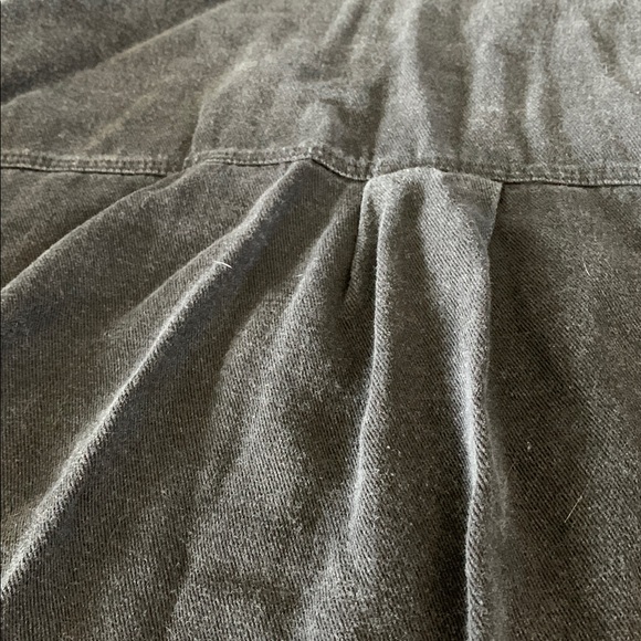 Vici Leopard Colorblock Black Washed Denim Shirt Jacket. Oversized fit. Medium. - Picture 6 of 7